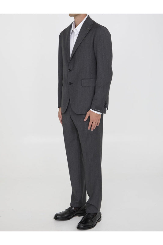 Two-piece virgin wool suit