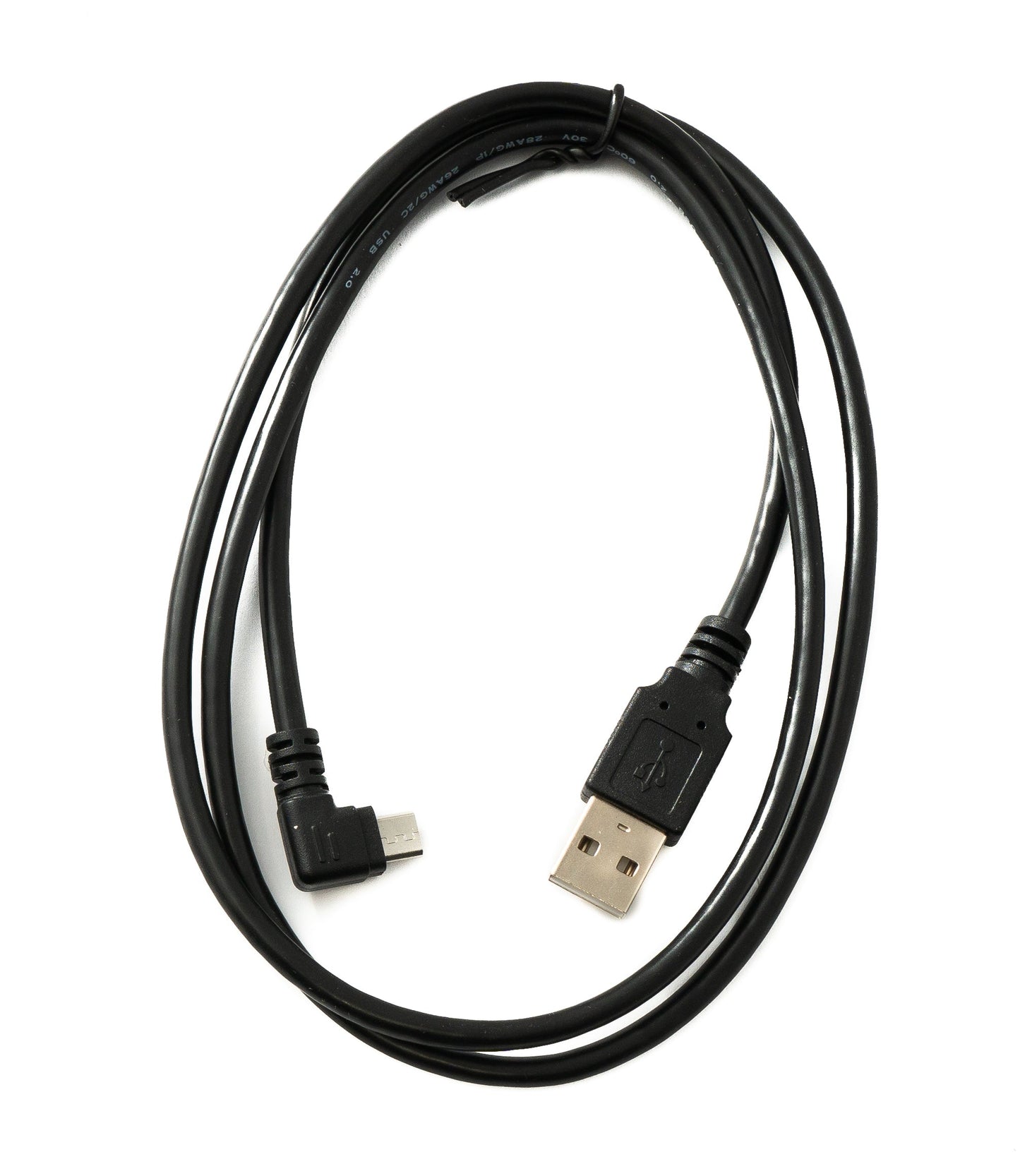SYSTEM-S USB 2.0 snúra 100 cm Micro B tengi í Type A tengi rétthyrndur í svörtu