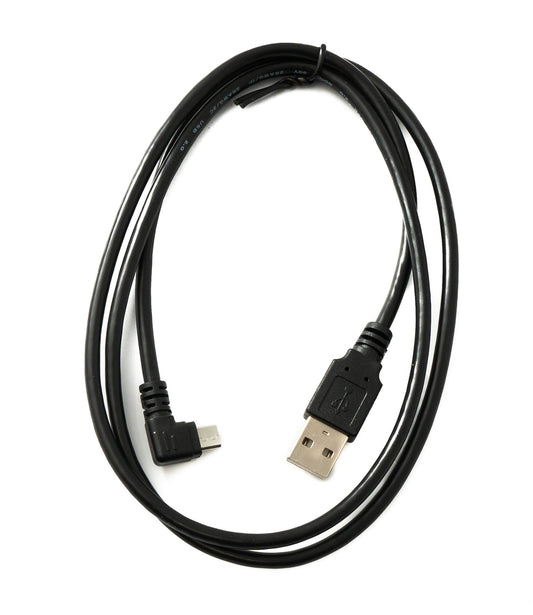SYSTEM-S USB 2.0 snúra 100 cm Micro B tengi í Type A tengi rétthyrndur í svörtu