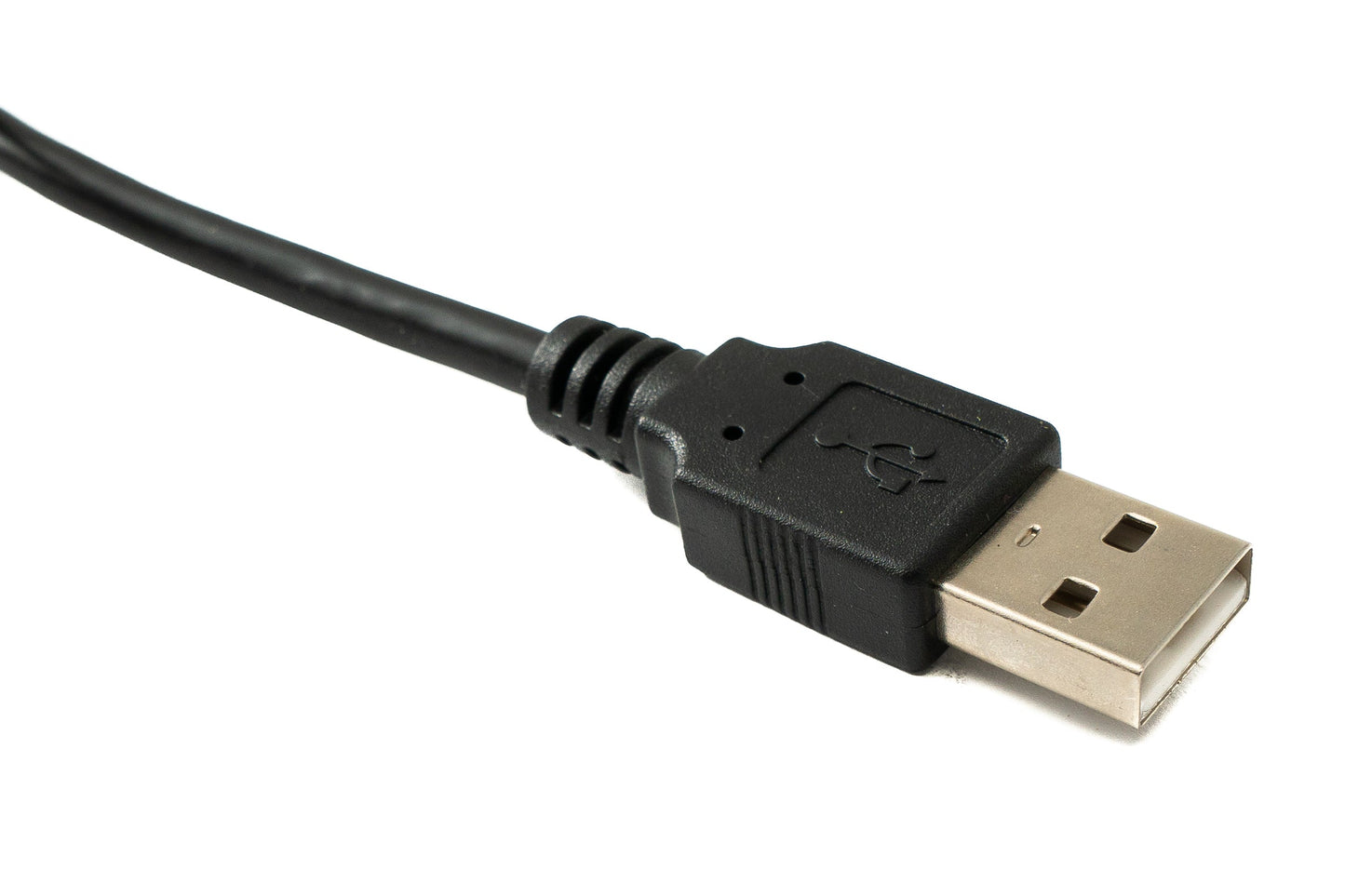 SYSTEM-S USB 2.0 snúra 100 cm Micro B tengi í Type A tengi rétthyrndur í svörtu