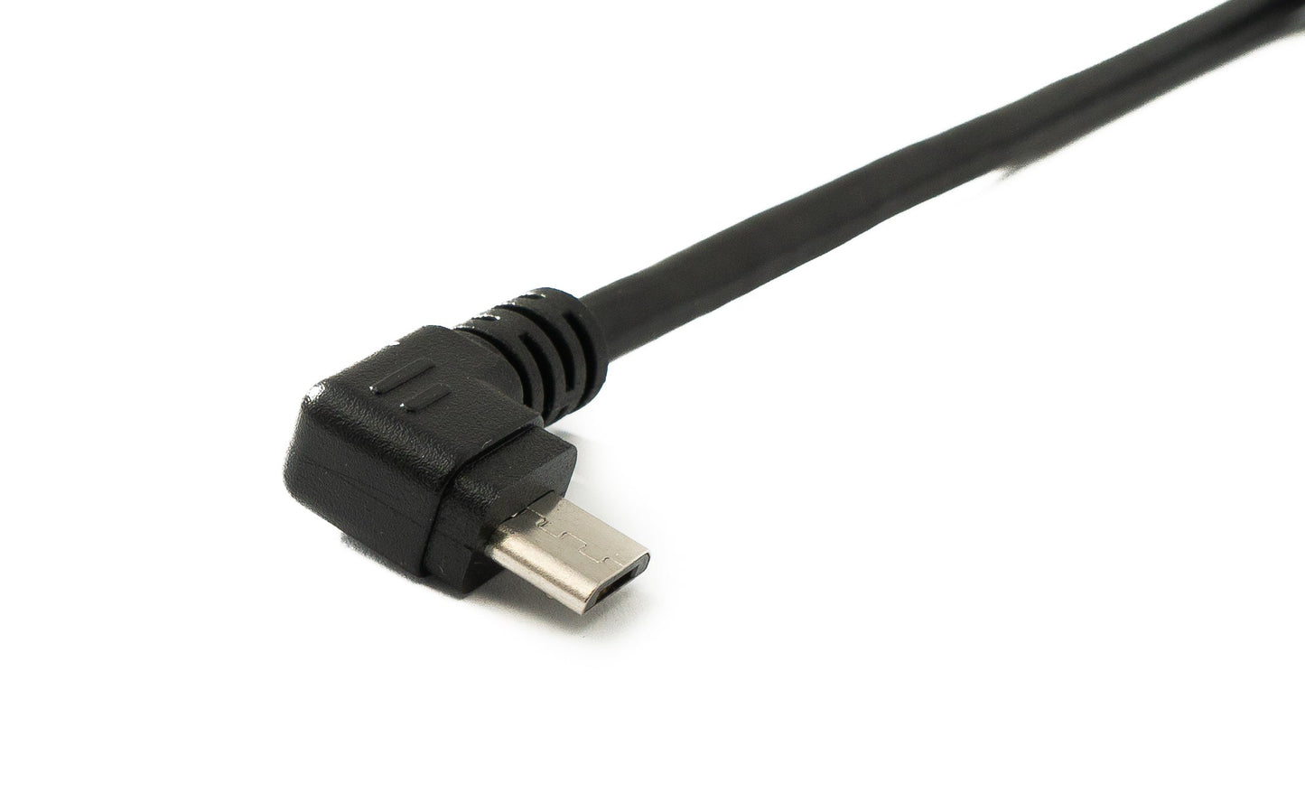SYSTEM-S USB 2.0 snúra 100 cm Micro B tengi í Type A tengi rétthyrndur í svörtu