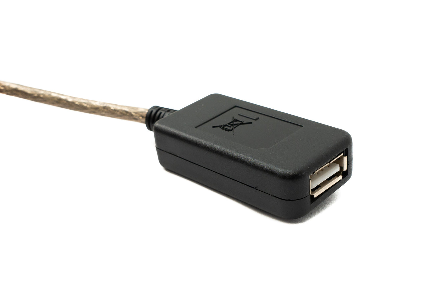 SYSTEM-S USB 2.0 snúra 10 m Tegund A karlkyns í kvenkyns snúra í gráum