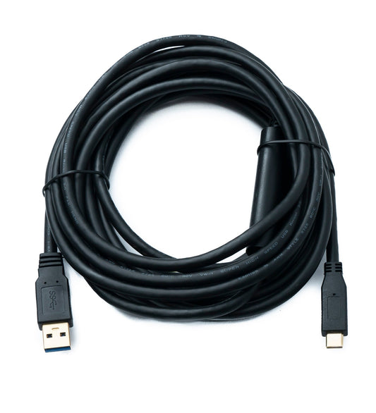 SYSTEM-S USB 3.1 cable 5 m Type C male to 3.0 A male cable 5 Gbit/s 100W in black
