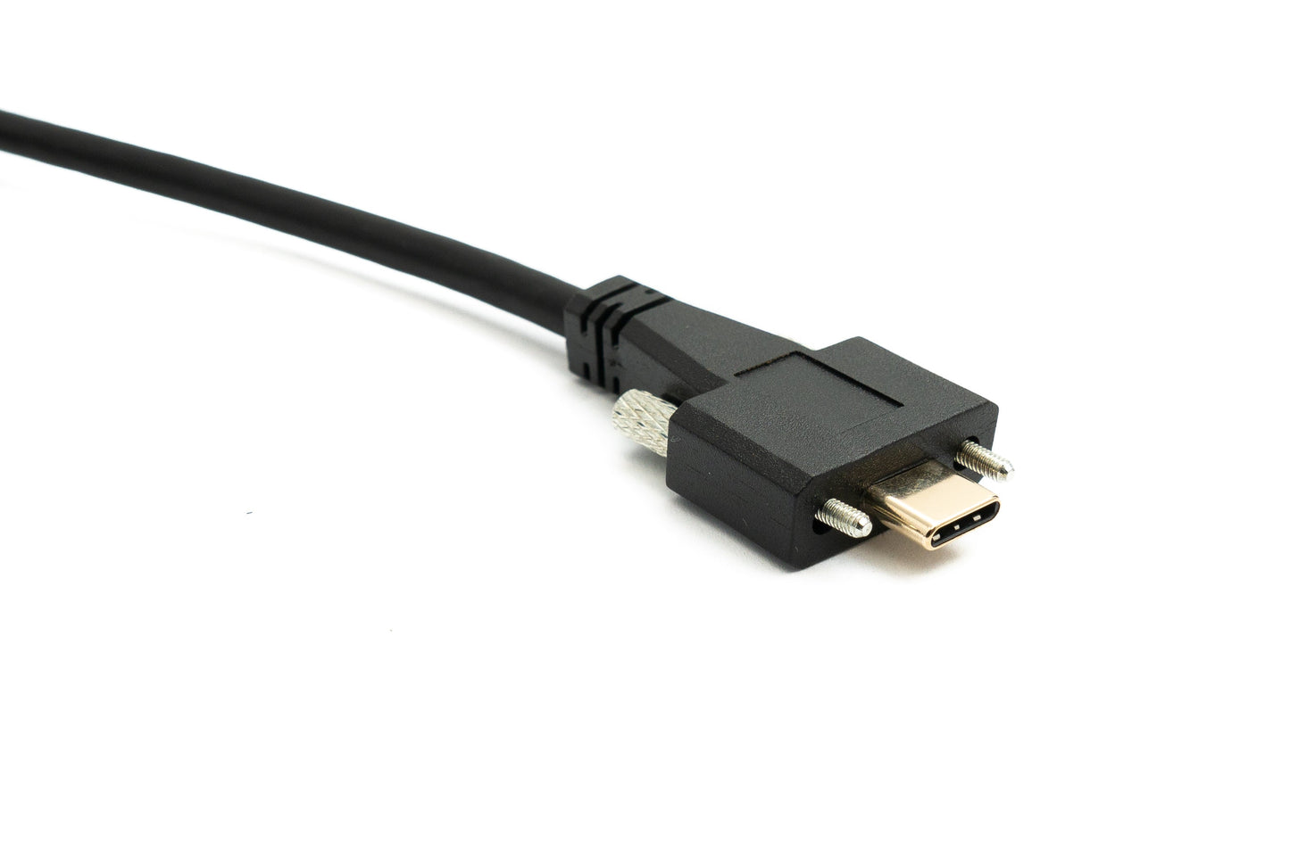 SYSTEM-S USB 3.1 Gen 2 snúra 2 m Type C karlkyns í kvenkyns skrúfutengd svart