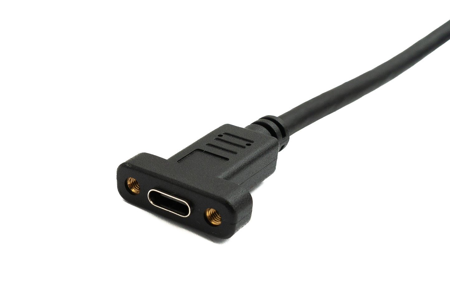 SYSTEM-S USB 3.1 Gen 2 snúra 2 m Type C karlkyns í kvenkyns skrúfutengd svart