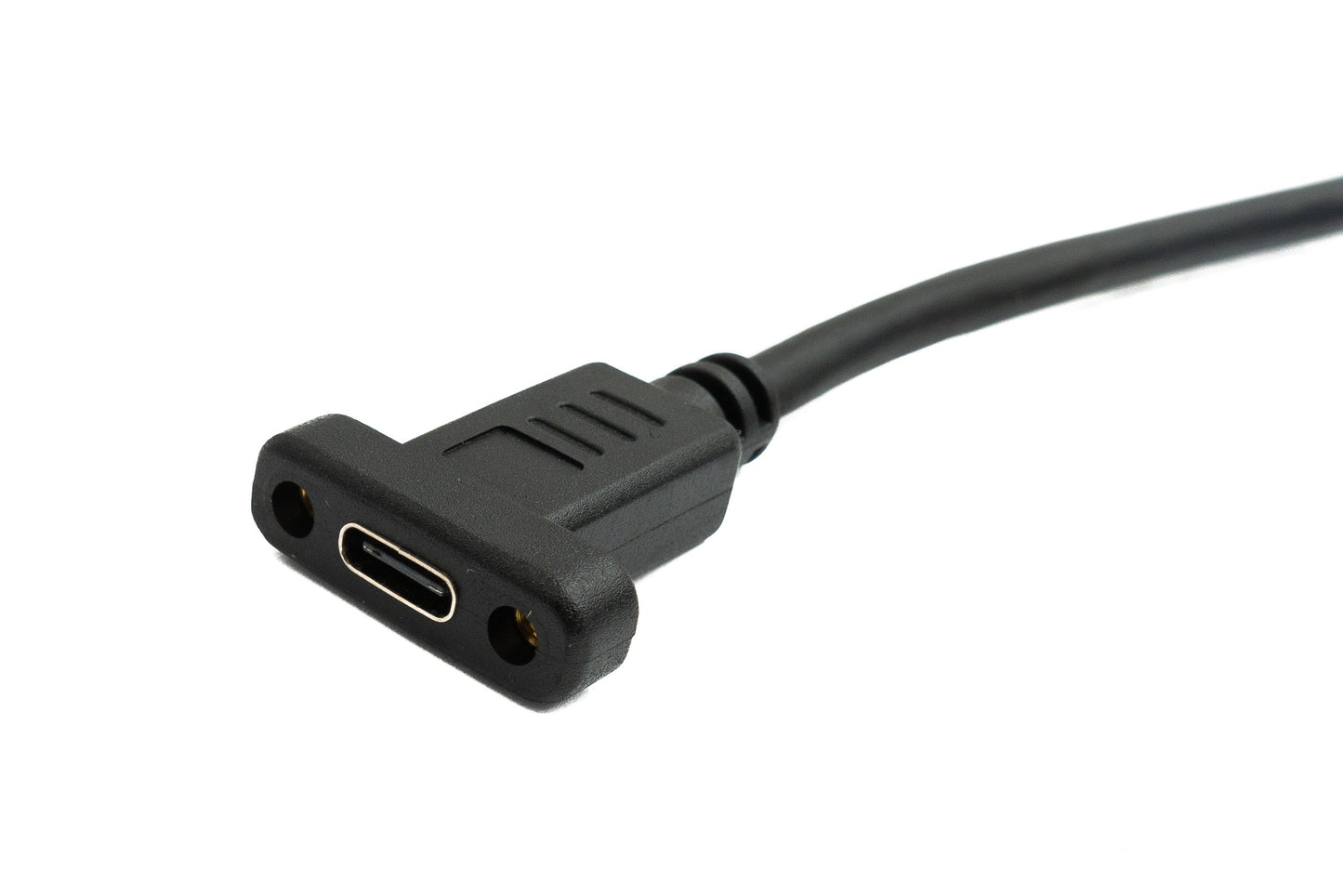 SYSTEM-S USB 3.1 Gen 2 Kabel 100 cm Typ C Stecker zu Buchse Einzel Schraube Left Right Angled Winkel