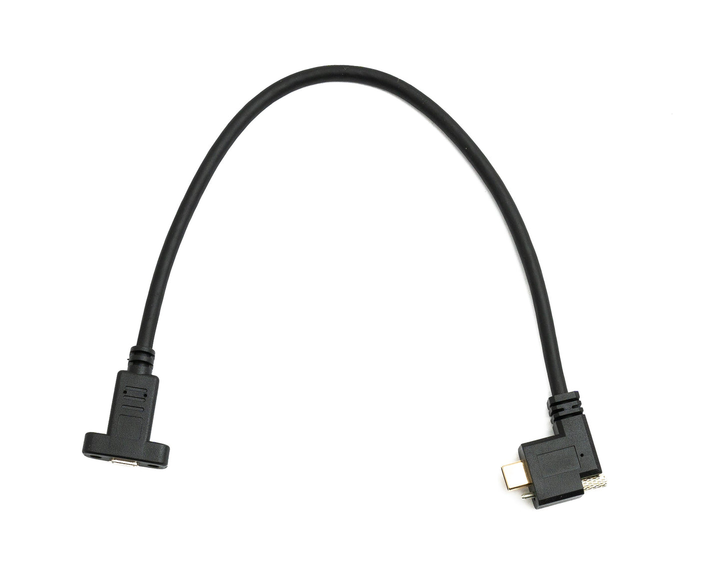 SYSTEM-S USB 3.1 Gen 2 snúra 30 cm Tegund C karlkyns í kvenkyns einfaldur skrúfusnúningur vinstri rétt horn