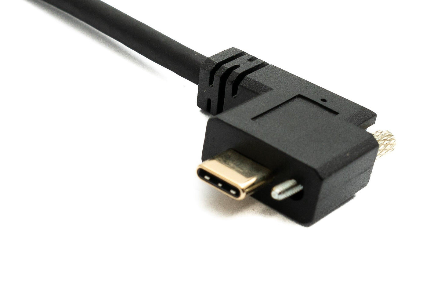 SYSTEM-S USB 3.1 Gen 2 snúra 30 cm Tegund C karlkyns í kvenkyns einfaldur skrúfusnúningur vinstri rétt horn