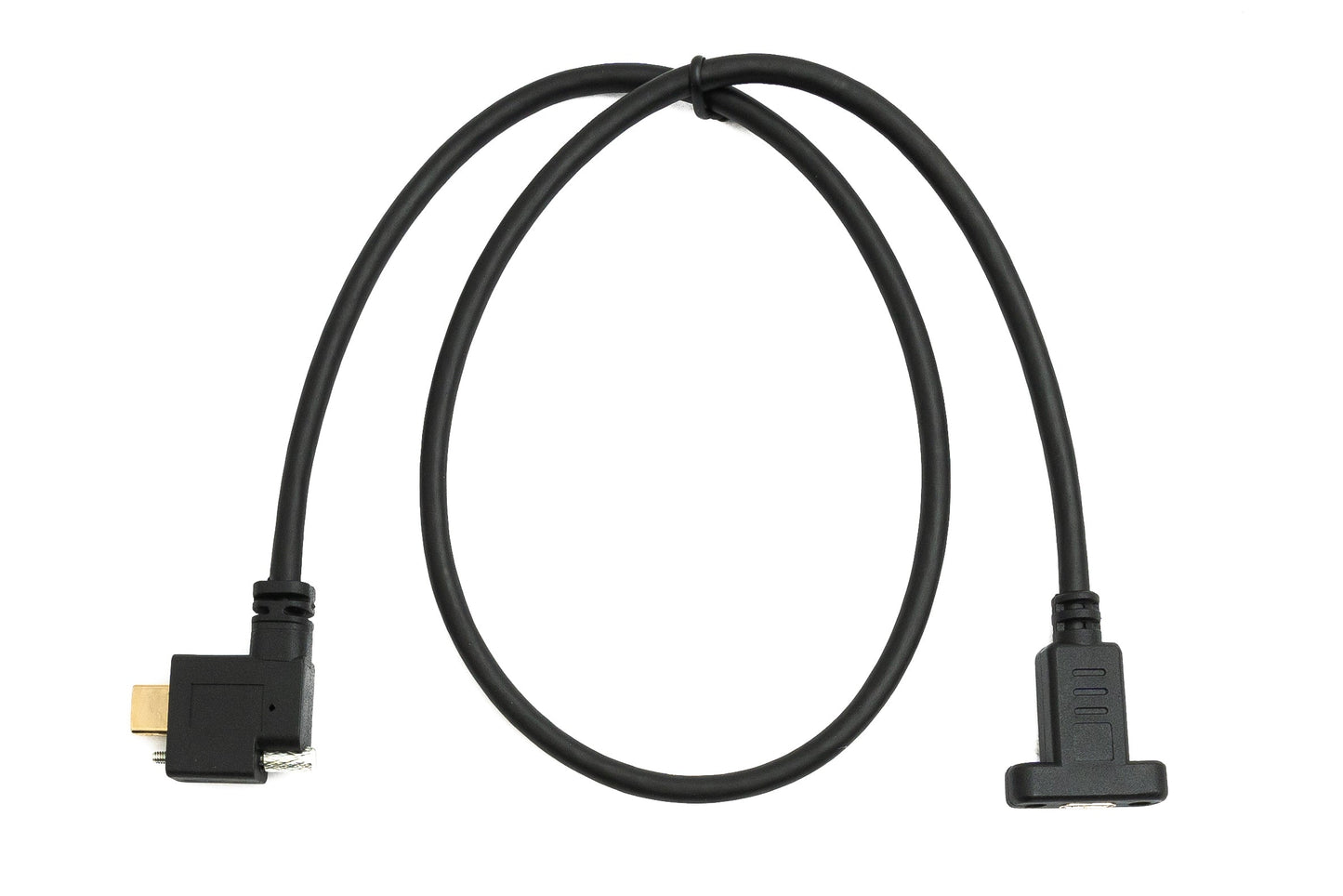 SYSTEM-S USB 3.1 Gen 2 snúra 60 cm Tegund C karlkyns í kvenkyns einfaldur skrúfusnúningur vinstri hægri hornréttur