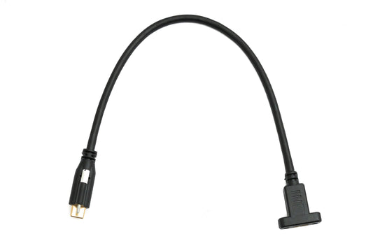 SYSTEM-S USB 3.1 Gen 2 cable 30 cm Type C male to female single screw in black