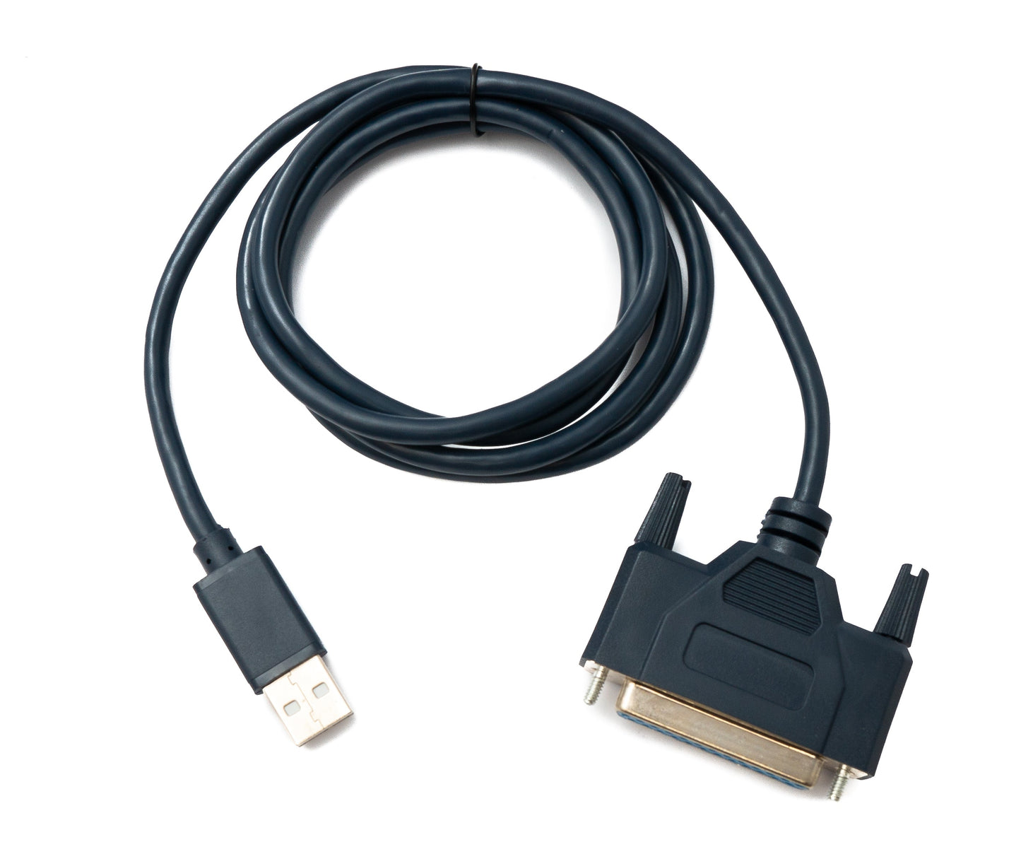 SYSTEM-S USB 2.0 Kabel 120 cm Typ A Stecker zu D Sub 25 Pin Buchse IEEE 1248 in Blau