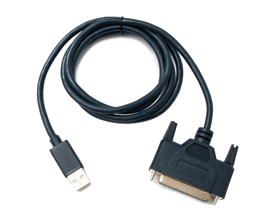 SYSTEM-S USB 2.0 cable 120 cm Type A male to D Sub 25 pin female IEEE 1248 in blue