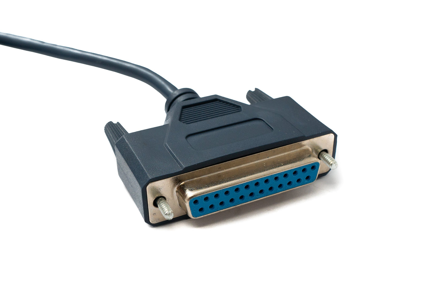 SYSTEM-S USB 2.0 Kabel 120 cm Typ A Stecker zu D Sub 25 Pin Buchse IEEE 1248 in Blau