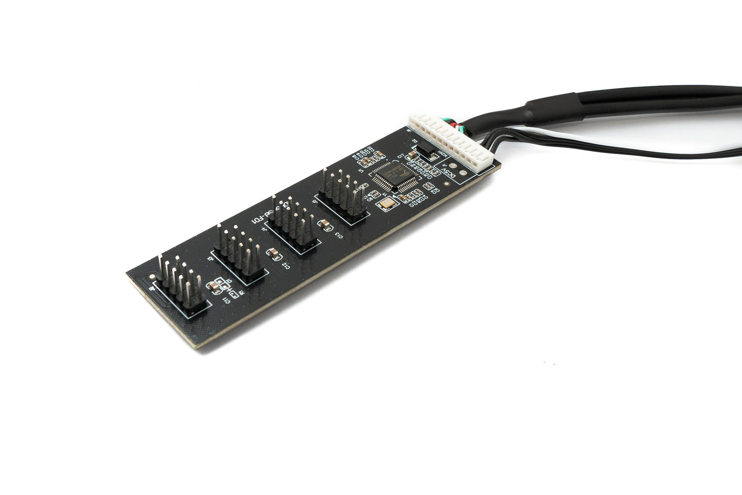 SYSTEM-S USB 2.0 9-pinna tengi Y-tengisnúra kvenkyns í 4x karlkyns fyrir móðurborð, svört
