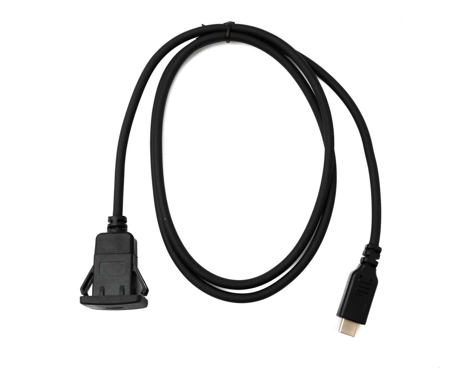 SYSTEM-S USB 3.1 snúra 100 cm Type C karlkyns í kvenkyns snúra fyrir spjaldfestingu 5 Gbit/s í svörtu
