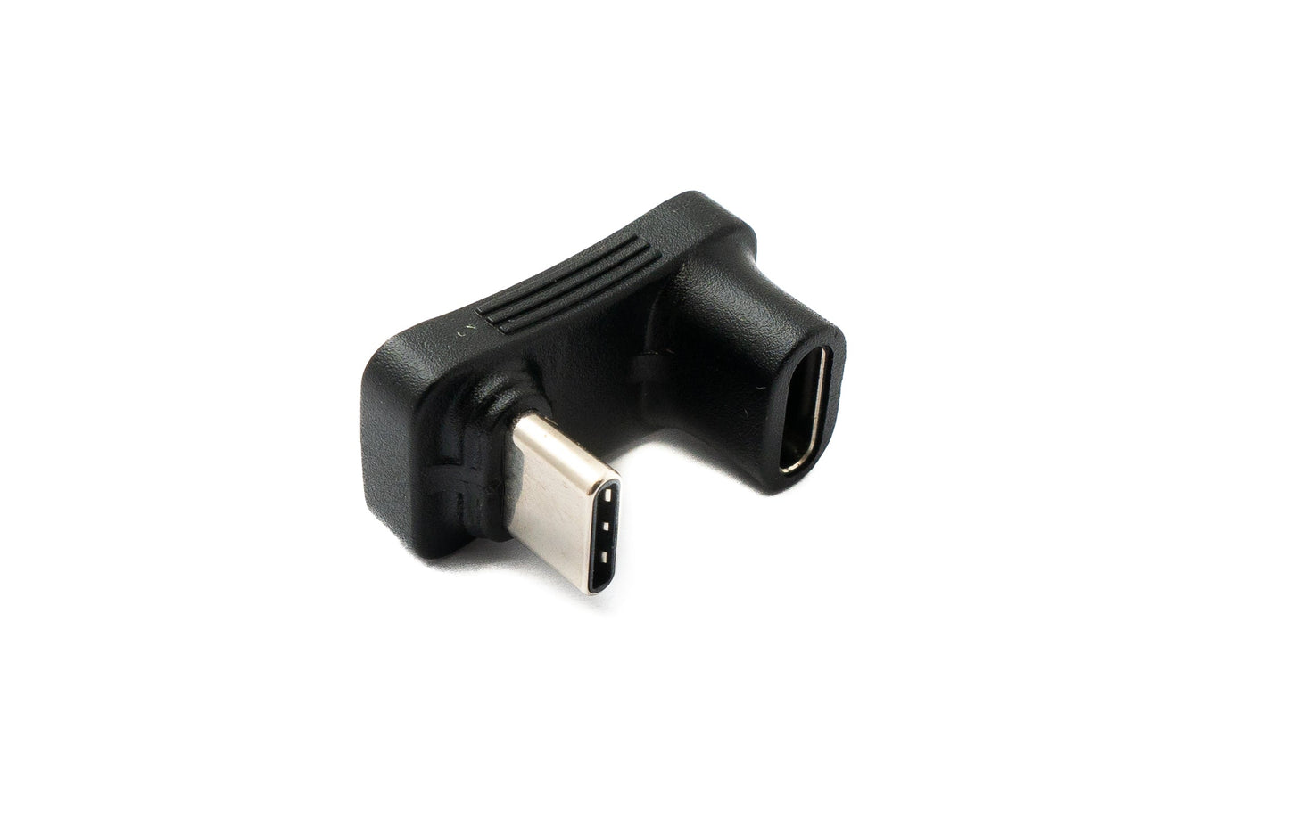 SYSTEM-S USB 3.1 Gen 2 Type C millistykki karlkyns í kvenkyns U-snúnings 180° hornsnúra 10 Gbit/s 100W fyrir gufuborð