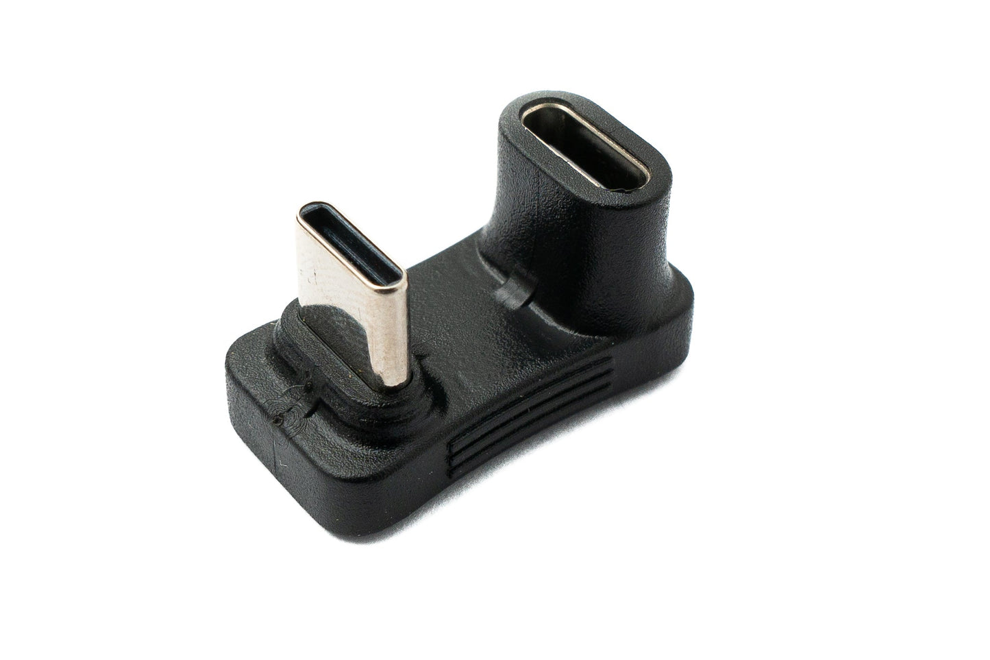 SYSTEM-S USB 3.1 Gen 2 Type C millistykki karlkyns í kvenkyns U-snúnings 180° hornsnúra 10 Gbit/s 100W fyrir gufuborð