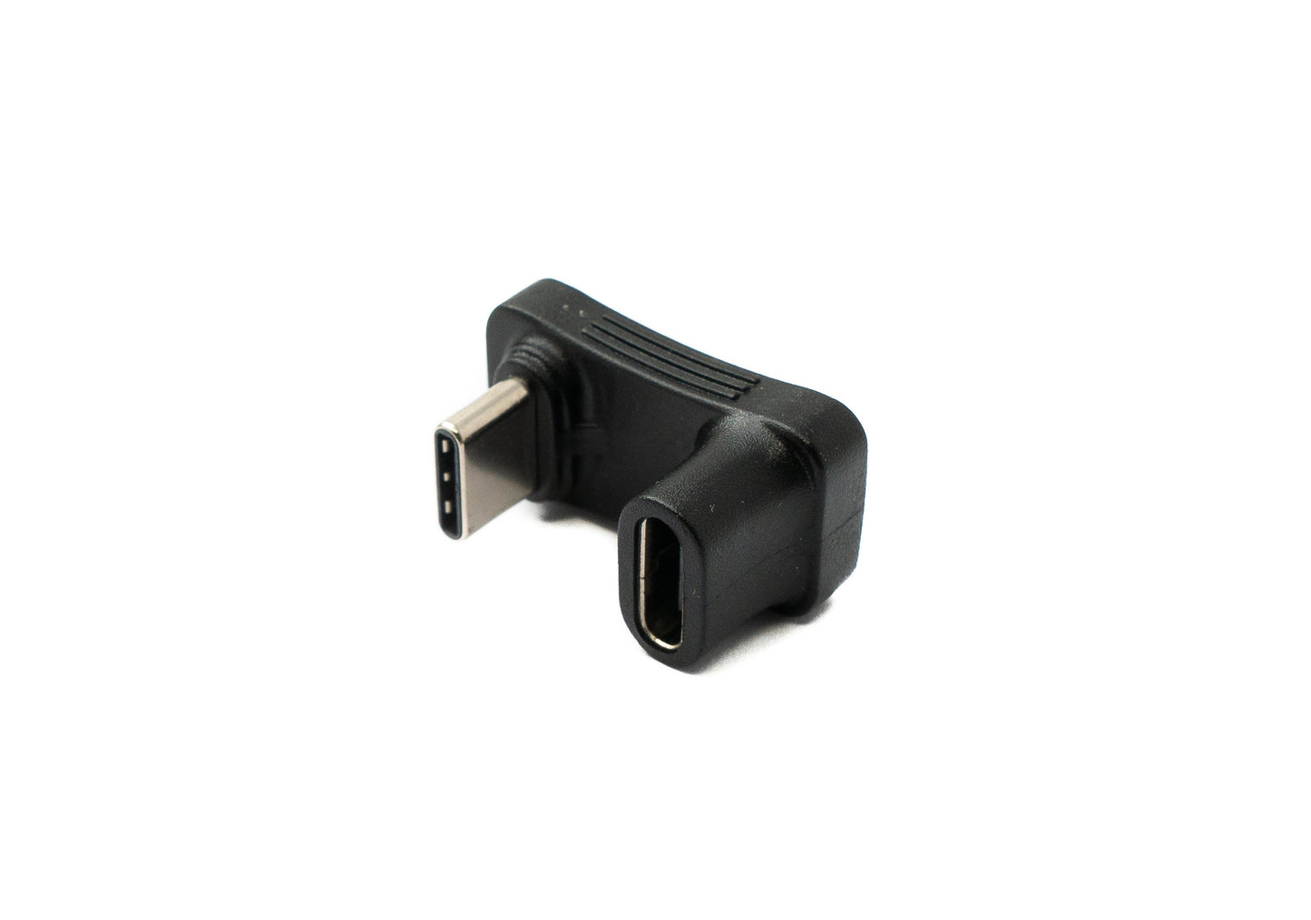 SYSTEM-S USB 3.1 Gen 2 Type C millistykki karlkyns í kvenkyns U-snúnings 180° hornsnúra 10 Gbit/s 100W fyrir gufuborð
