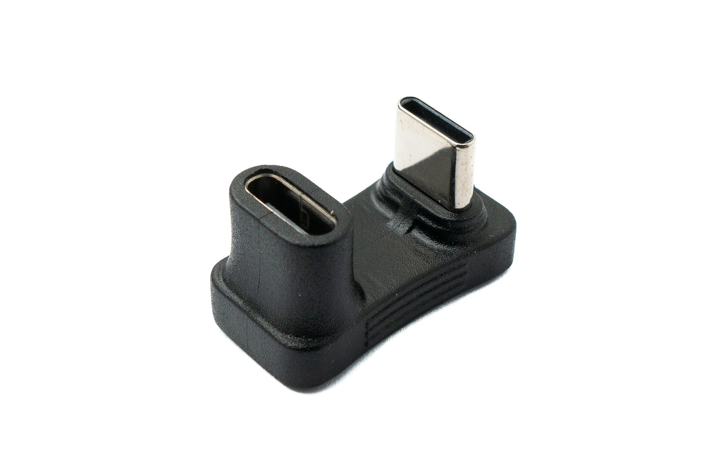SYSTEM-S USB 3.1 Gen 2 Type C millistykki karlkyns í kvenkyns U-snúnings 180° hornsnúra 10 Gbit/s 100W fyrir gufuborð