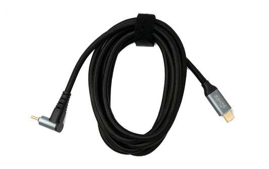 SYSTEM-S USB 3.1 Gen 2 Type C snúra 2 m karlkyns í karlkyns 10 Gbit/s 100W horn