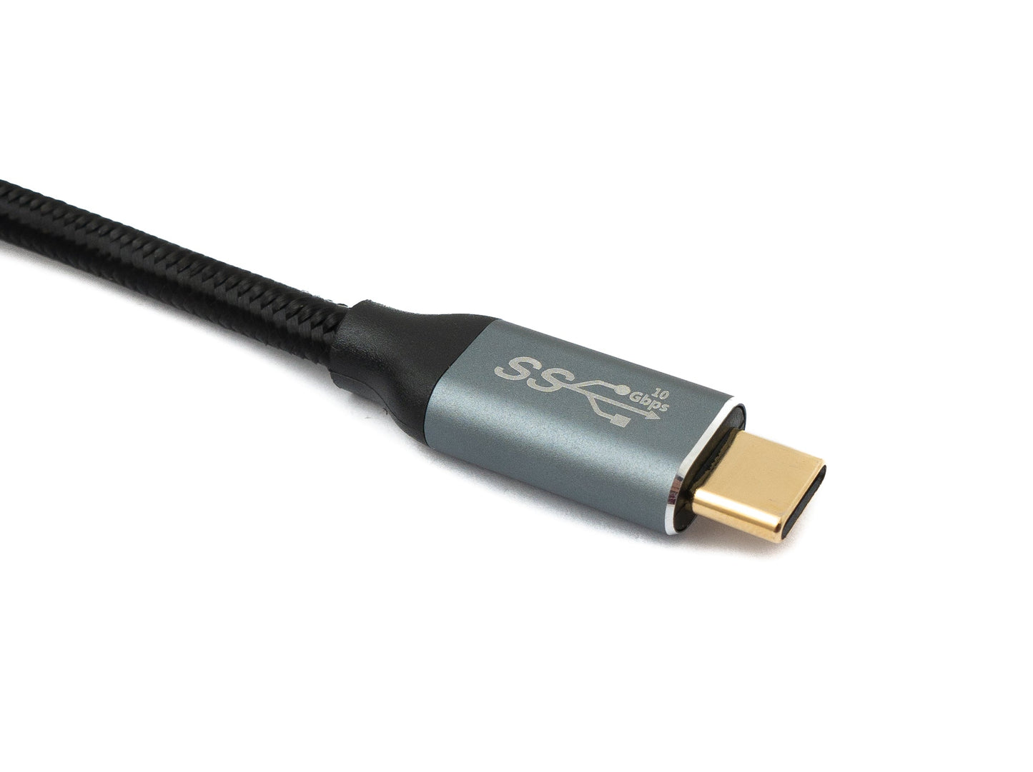 SYSTEM-S USB 3.1 Gen 2 Type C snúra 2 m karlkyns í karlkyns 10 Gbit/s 100W horn