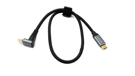 SYSTEM-S USB 3.1 Gen 2 Type C cable 50 cm male to male 10 Gbit/s 100W angle