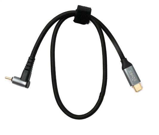 SYSTEM-S USB 3.1 Gen 2 Type C cable 50 cm male to male 10 Gbit/s 100W angle