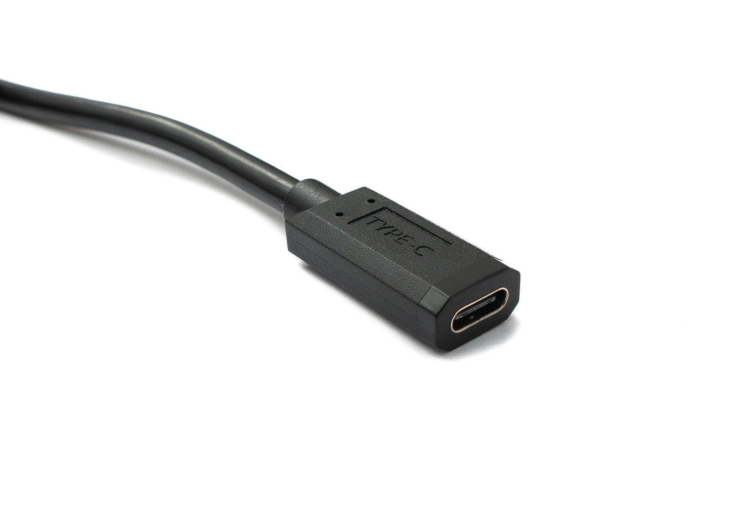 SYSTEM-S USB 3.1 Type C snúra 180 cm karlkyns í kvenkyns 5 Gbit/s spíral U snúningur 180° horn