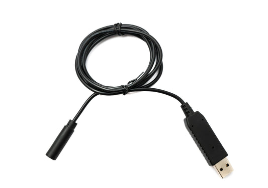 PCsensor Audio Cable 100 cm Jack 3.5 mm 2-pin Female to USB 2.0 Type A Male AUX in Black