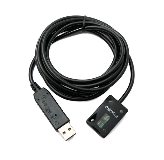 PCsensor USB 2.0 cable 2 m Type A plug to photoelectric light motion sensor in black