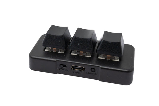 PCsensor USB HID Bluetooth Keypad 3 buttons programmable mechanical RGB LED PC hotkeys black for osu!