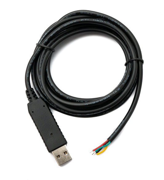 PCsensor USB 2.0 cable 2 m Type A to 4 pin pigtail wire in black