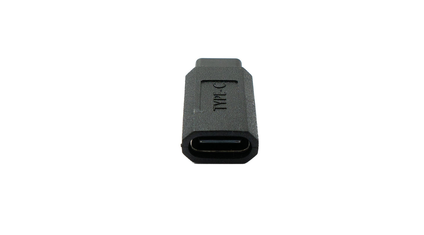 SYSTEM-S USB 3.1 Gen 2 millistykki Tegund C karlkyns í kvenkyns 10 Gbit/s 100W rispuvörn snúra í svörtu