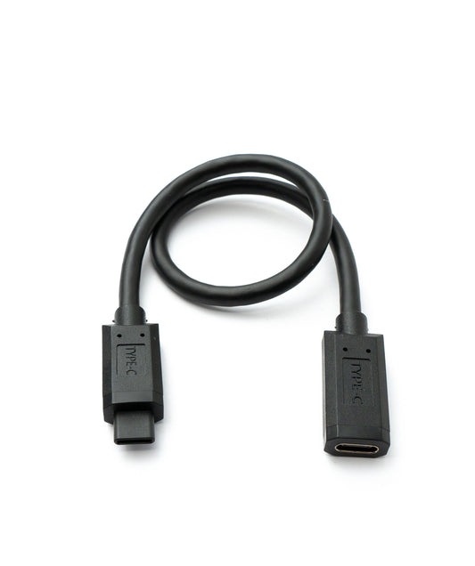 SYSTEM-S USB 3.1 Gen 2 Type C cable 30 cm male to female 10 Gbit/s 100W scratch protection angle