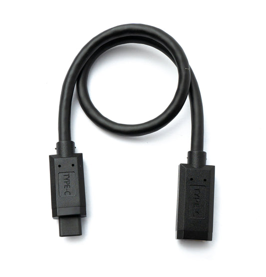 SYSTEM-S USB 3.1 Gen 2 Type C cable 30 cm male to female 10 Gbit/s 100W scratch protection angle