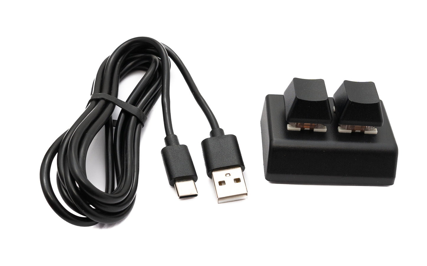 USB HID Mini Keypad 2 Tasten programmierbar mechanisch RGB LED PC Hotkeys Schwarz für osu!