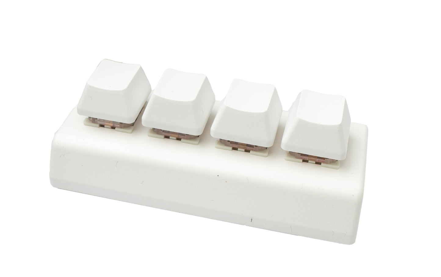 USB HID Mini lyklaborð, 4 hnappa forritanlegt vélrænt RGB LED flýtilyklar fyrir tölvu, hvítt fyrir OSU!