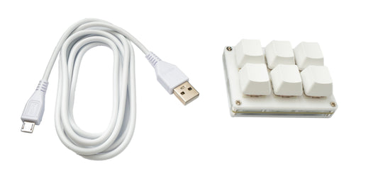 USB HID Mini Keypad 6 keys programmable mechanical RGB LED PC hotkeys white for osu!