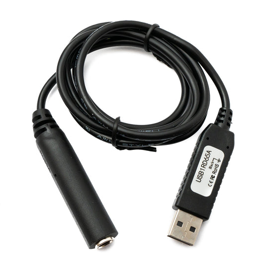 PCsensor Audio Cable 100 cm Jack 6.35 mm 2-pin Female to USB 2.0 Type A Male AUX in Black
