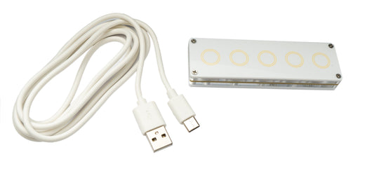 USB HID Mini Touch Keypad 5 keys programmable mechanical RGB LED PC Hotkeys in White