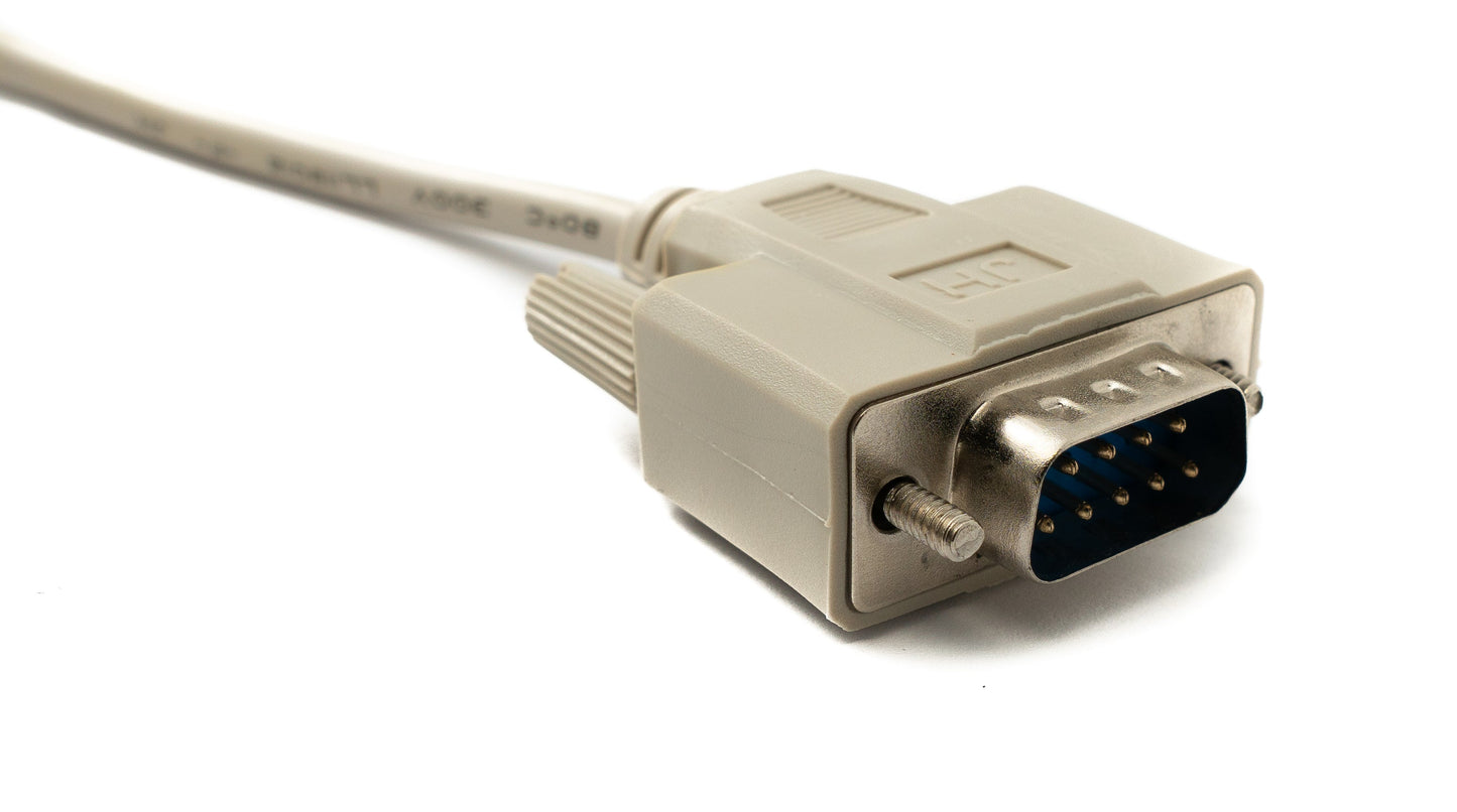 SYSTEM-S D Sub cable 10 m 9 pin male to female RS232 DB9 in grey