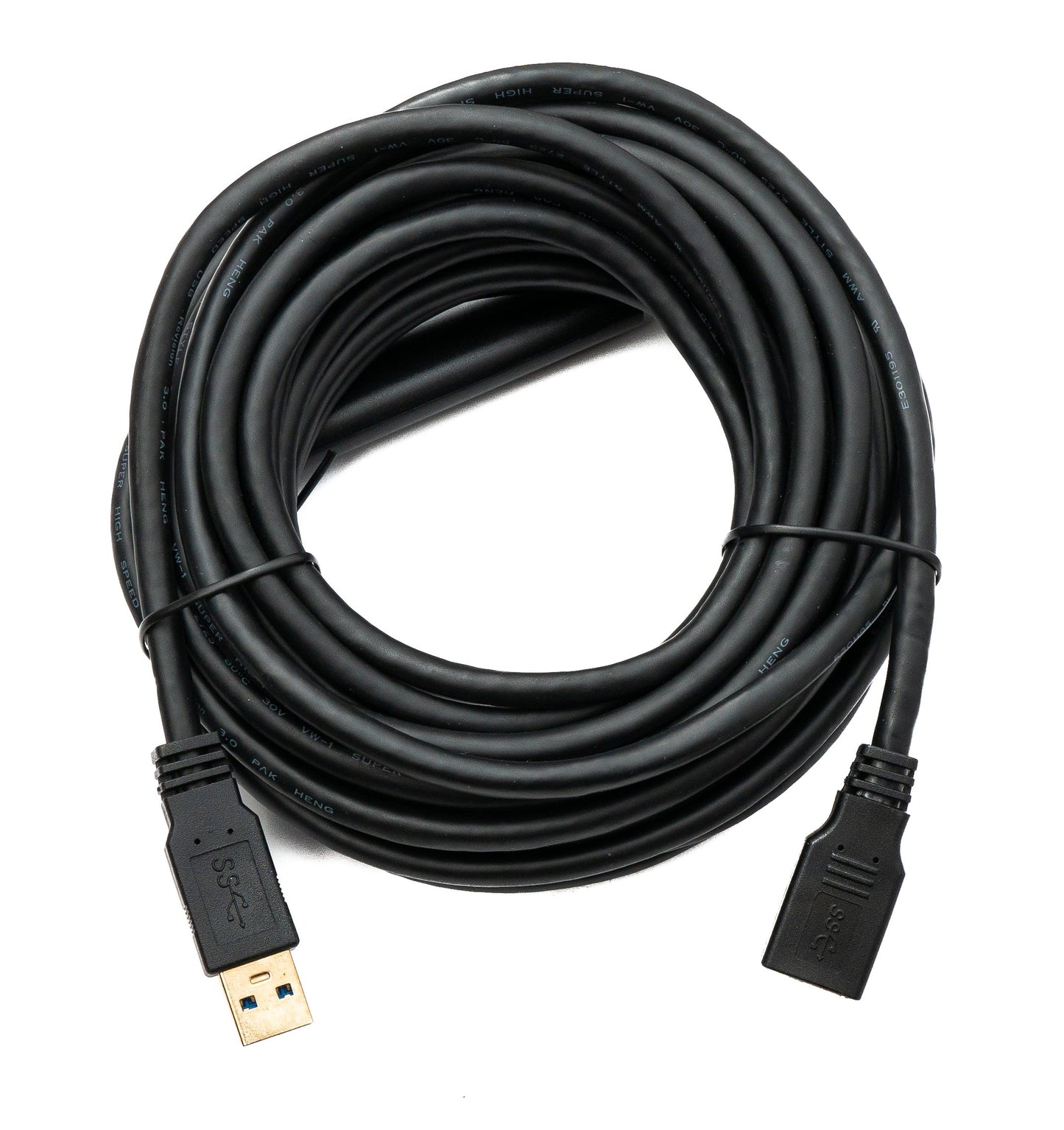 SYSTEM-S USB 3.0 Kabel 8 m Typ C Stecker zu Buchse 5 Gbit/s in Schwarz