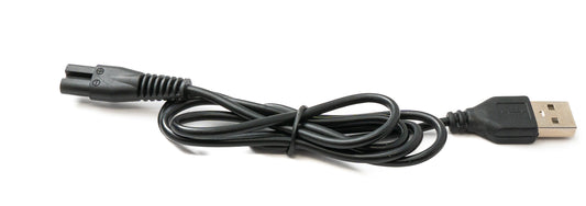 SYSTEM-S USB 2.0 snúra, 80 cm hleðslusnúra fyrir Philips rakvél, 5 V til 4.3 V, svört