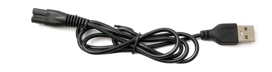 SYSTEM-S USB 2.0 snúra, 80 cm hleðslusnúra fyrir Philips rakvél, 5 V til 4.3 V, svört