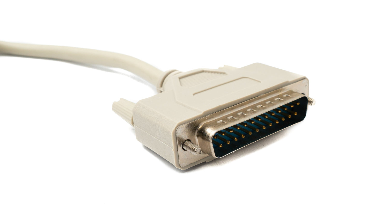 SYSTEM-S D Sub Kabel 150 cm 25 Pin Stecker zu 36 Pin Buchse DB25 CN36 in Grau