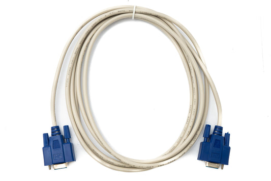 SYSTEM-S D Sub Nullmodem Kabel 3 m 9 Pin Stecker zu Stecker RS232 in Grau