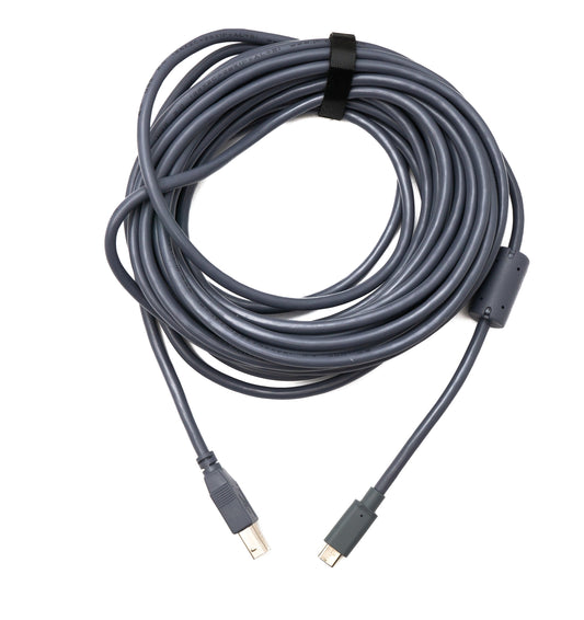 SYSTEM-S USB 3.1 Type C cable 10 m male to 2.0 Type B male in gray