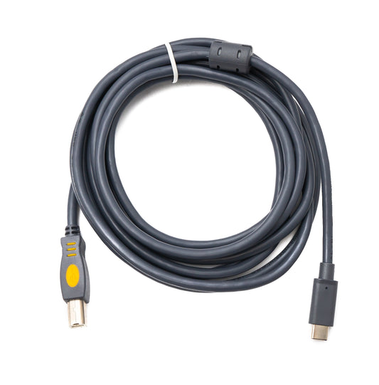 SYSTEM-S USB 3.1 Type C cable 3 m male to 2.0 Type B male in gray