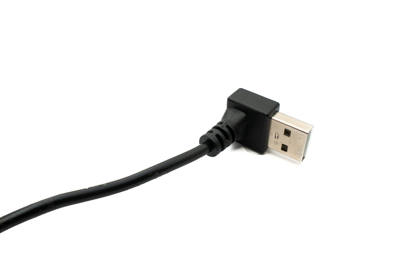 SYSTEM-S USB 2.0 snúra 100 cm af gerðinni A karlkyns í kvenkyns rofi með uppréttri horni