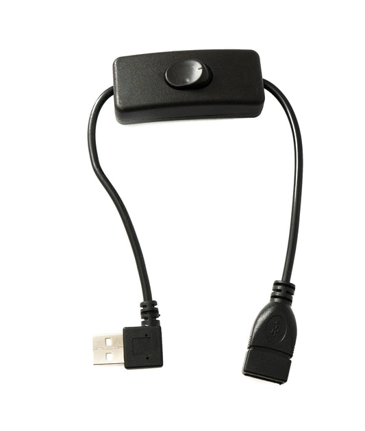 SYSTEM-S USB 2.0 cable 30 cm type A male to female switch angle left angled